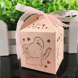 Laser Cut Baby Shower Favor Boxes- Elephant