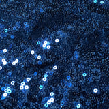 Navy Blue Spandex Sequin Glitter Chair Bands