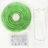 30x 30cm Paper Lanterns - White & Green