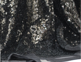 Black Sequin Glitter Tablecloth Backdrop
