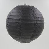 Black Paper Lanterns & White Paper Pom Poms