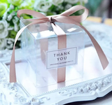100 Clear PVC Wedding Party Favor Boxes