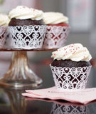 Cupcake Wrapper - White Love Heart