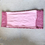 Rose Gold  Silver Spandex Sequin Glitter Chair Sashes Bands