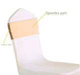Rose Gold Spandex Sequin Glitter Chair Bands