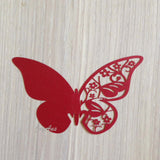 Table Name Cards - Burgundy Butterfly