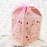 Laser Cut Baby Shower Favor Boxes- Elephant