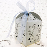Laser Cut Baby Shower Favor Boxes- Elephant