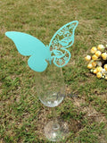 Table Name Cards - Tiffany-Blue Butterfly