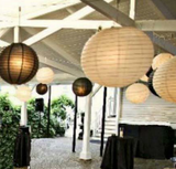 30x Mix 20cm 30cm White Black Paper Lanterns