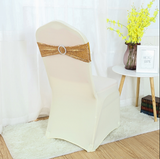 Rose Gold Pink Spandex Sequin Glitter Chair Bands