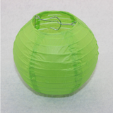 30x 30cm Paper Lanterns - White & Green