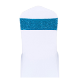 Blue Sequin Glitter Chair Bands