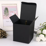 Cubic Black Paper Favor Boxes Soap Candle Packing Box