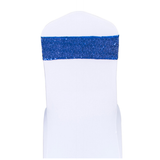 Royal Blue Sequin Glitter Chair Bands