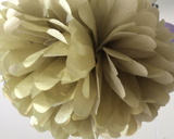 30pcs Tissue Paper Pom Poms - Gold White Black