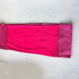 Hot Pink Spandex Sequin Glitter Chair Bands