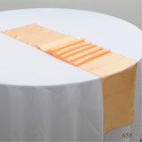 Peach Satin Chair Sashes Table Runners