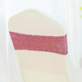 Pink Sequin Glitter Chair Bands
