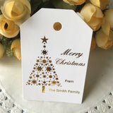 100 Rose Gold Foil Personalized Christmas Gift Tags