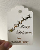 100 Gold Foil Christmas Personalized Gift Tags