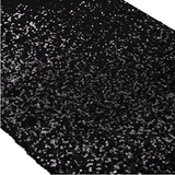 Black Sequin Glitter Chair Bands Sashes