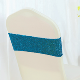 Blue Sequin Glitter Chair Bands