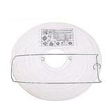 White Paper Lanterns & Blue Pom Poms