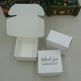 300 Personalized Business Logo White Packaging Boxes