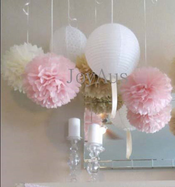 Paper Lanterns & Pom Poms