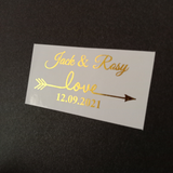 200 White Rectangle Personalized Wedding Stickers