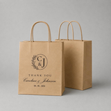 Personalised Wedding Favor Bags | Custom Logo Branding Welcome Gift Packaging (100pcs)