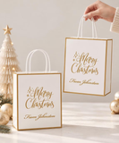 Personalized Christmas Gift Bags Custom Name Logo Print (100pcs)
