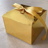 Shiny Gold Paper Scallop Favor Boxes | Packing Box