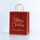 Personalized Christmas Gift Bags Custom Name Logo Print (100pcs)