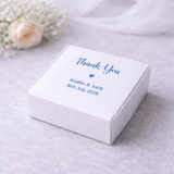 100 Square Personalized Foil Wording Cookie Favor Boxes