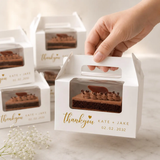 100pcs Personalized Wedding Cake Slice Favor Box for Wedding Party