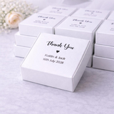 100 Square Personalized Foil Wording Cookie Favor Boxes