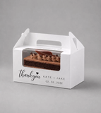 100pcs Personalized Wedding Cake Slice Favor Box for Wedding Party