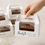 100pcs Personalized Wedding Cake Slice Favor Box for Wedding Party
