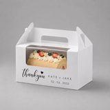 100pcs Personalized Wedding Cake Slice Favor Box for Wedding Party