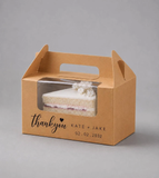 100pcs Personalized Wedding Cake Slice Favor Box for Wedding Party