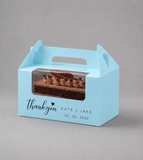 100pcs Personalized Wedding Cake Slice Favor Box for Wedding Party