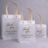 100 Personalised Frosted PVC Wedding Favor Bags