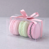 100 Clear PVC Wedding Favor Boxes for 3 Macarons