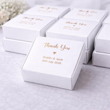 100 Square Personalized Foil Wording Cookie Favor Boxes
