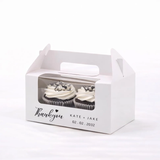 100 Personalized Two Cupcake Favor Boxes for Wedding Party