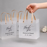 100 Personalised Frosted PVC Wedding Favor Bags