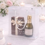 100 Personalized Wedding Gift Bags Custom Print Monogram Semi-clear