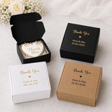 100 Square Personalized Foil Wording Cookie Favor Boxes
